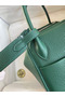 Hermes Lindy 26 Handmade Bag In Malachite Clemence Leather Replica