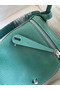 Hermes Lindy 26 Handmade Bag In Malachite Clemence Leather Replica