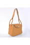 Hermes Lindy 30CM Havanne Handbags 1057 Camel Leather Silver Hardware Replica