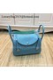 Hermes Lindy 30CM Original Leather Shoulder Bag LD30 Blue&Green Replica