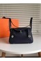 Hermes Lindy Original Togo Leather Bag 5086 Black Replica