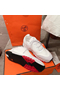 Hermes Men's Addict Sneakers In White Knit Replica