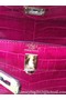Hermes MINI Kelly 22cm Tote Bag Croco Leather KL22 Rose Replica