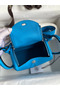 Hermes Mini Lindy Handmade Bag In Blue Frida Clemence Leather Replica