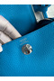 Hermes Mini Lindy Handmade Bag In Blue Frida Clemence Leather Replica