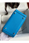 Hermes Mini Lindy Handmade Bag In Blue Frida Clemence Leather Replica
