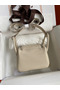 Hermes Mini Lindy Handmade Bag In Craie Clemence Leather Replica