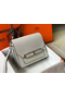 Hermes Mini Sac Roulis 18cm Bag In Pearl Grey Evercolor Calfskin Replica