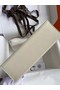 Hermes Original Epsom Leather KEL2278 Chalk&gold-Tone Metal Replica