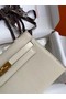 Hermes Original Epsom Leather KEL2278 Chalk&gold-Tone Metal Replica