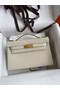 Hermes Original Epsom Leather KEL2278 Chalk&gold-Tone Metal Replica