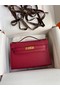 Hermes Original Epsom Leather KEL2278 purplish&gold-Tone Metal Replica
