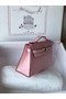 Hermes Original swift Leather KEL2278 pink&gold-Tone Metal Replica