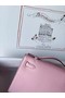 Hermes Original swift Leather KEL2278 pink&gold-Tone Metal Replica
