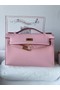 Hermes Original swift Leather KEL2278 pink&gold-Tone Metal Replica