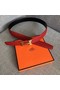 Hermes original togo 2 belt buckle & Reversible leather strap 32 mm H06454 red gold plated metal Replica