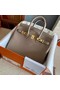 Hermes original Togo Leather HB25O light gray Replica