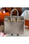 Hermes original Togo Leather HB25O light gray Replica