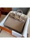 Hermes original Togo Leather HB25O light gray Replica