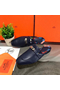 Hermes Oz Mules In Dark Blue Calfskin Replica