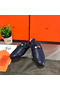 Hermes Oz Mules In Dark Blue Calfskin Replica