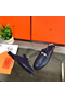 Hermes Oz Mules In Dark Blue Calfskin Replica