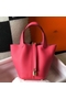 Hermes Picotin Lock 18 Bag In Rose Lipstick Clemence Leather Replica