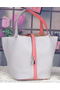 Hermes Picotin Lock 22cm Bags Litchi Leather HPL8618 White&Pink Replica