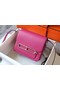 Hermes Roulis 19cm Evercolor 9D H9003 Plum&Silver Replica