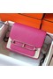 Hermes Roulis 19cm Evercolor 9D H9003 Plum&Silver Replica