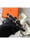 Hermes Roulis belt buckle & Reversible leather strap 13 mm H065539 black Replica