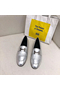 Hermes Royal Loafers In Silver Metallic Lambskin Replica