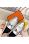 Hermes Royal Loafers In Silver Metallic Lambskin Replica