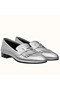 Hermes Royal Loafers In Silver Metallic Lambskin Replica