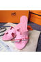 Hermes Sandals Togo Leather HO0471 Pink Replica