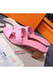 Hermes Sandals Togo Leather HO0471 Pink Replica