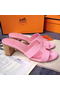 Hermes Sandals Togo Leather HO0471 Pink Replica