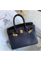 Hermes Touch Birkin 30 Bag In Black Shiny Niloticus Crocodile Skin Replica