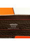 Hermes Zipper Wallet Original Leather A309 Dark Brown Replica