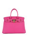 Hermes Birkin 30CM Tote Bags Light Rosy Grainy Leather Gold Replica