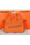 Hermes Birkin 35CM Tote Bag Orange Original Grainy Leather H35 Silver Replica