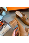 Hermes Blossom Mules 60mm In Brown Goatskin Replica