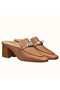 Hermes Blossom Mules 60mm In Brown Goatskin Replica