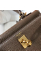 Hermes Kelly 20cm Bag In Taupe Clemence Leather GHW Replica