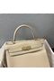 Hermes Kelly 28cm Shoulder Bags Togo Leather KL28 Cream Replica