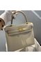 Hermes Kelly 28cm Shoulder Bags Togo Leather KL28 Cream Replica