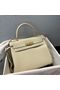 Hermes Kelly 28cm Shoulder Bags Togo Leather KL28 Cream Replica