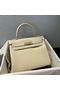 Hermes Kelly 28cm Shoulder Bags Togo Leather KL28 Cream Replica
