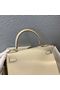 Hermes Kelly 28cm Shoulder Bags Togo Leather KL28 Cream Replica