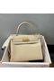 Hermes Kelly 28cm Shoulder Bags Togo Leather KL28 Cream Replica